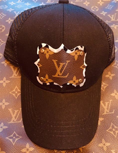 upcycled louis vuitton baseball hat|repurposed louis vuitton cuff bracelet.